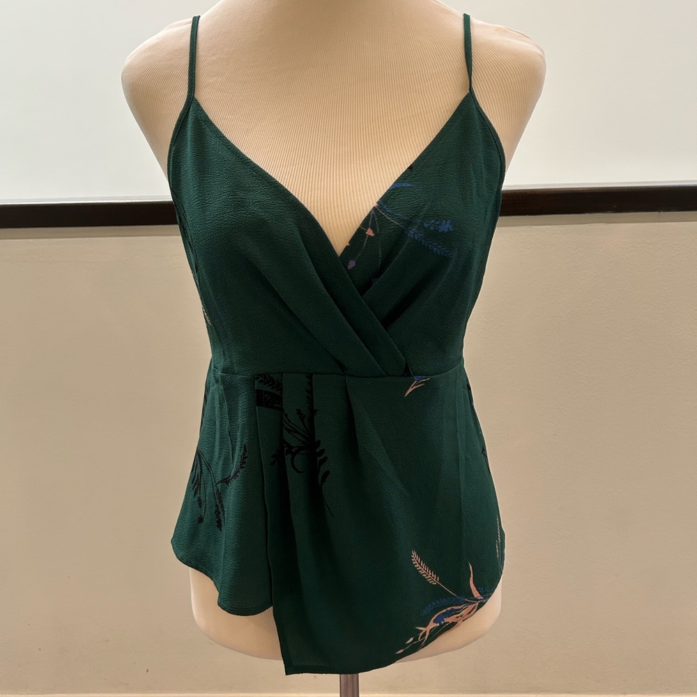 Leith Patterned Green Tank Top - S